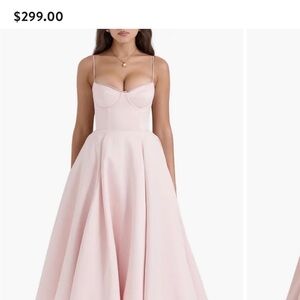 House of CB Blush Pink Gown with Spaghetti Straps